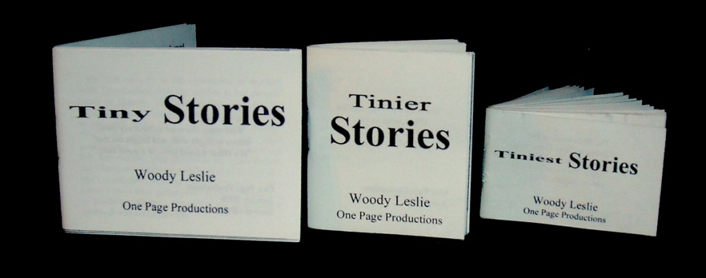 3 small books: Tiny Stories, Tinier Stories, and Tiniest Stories