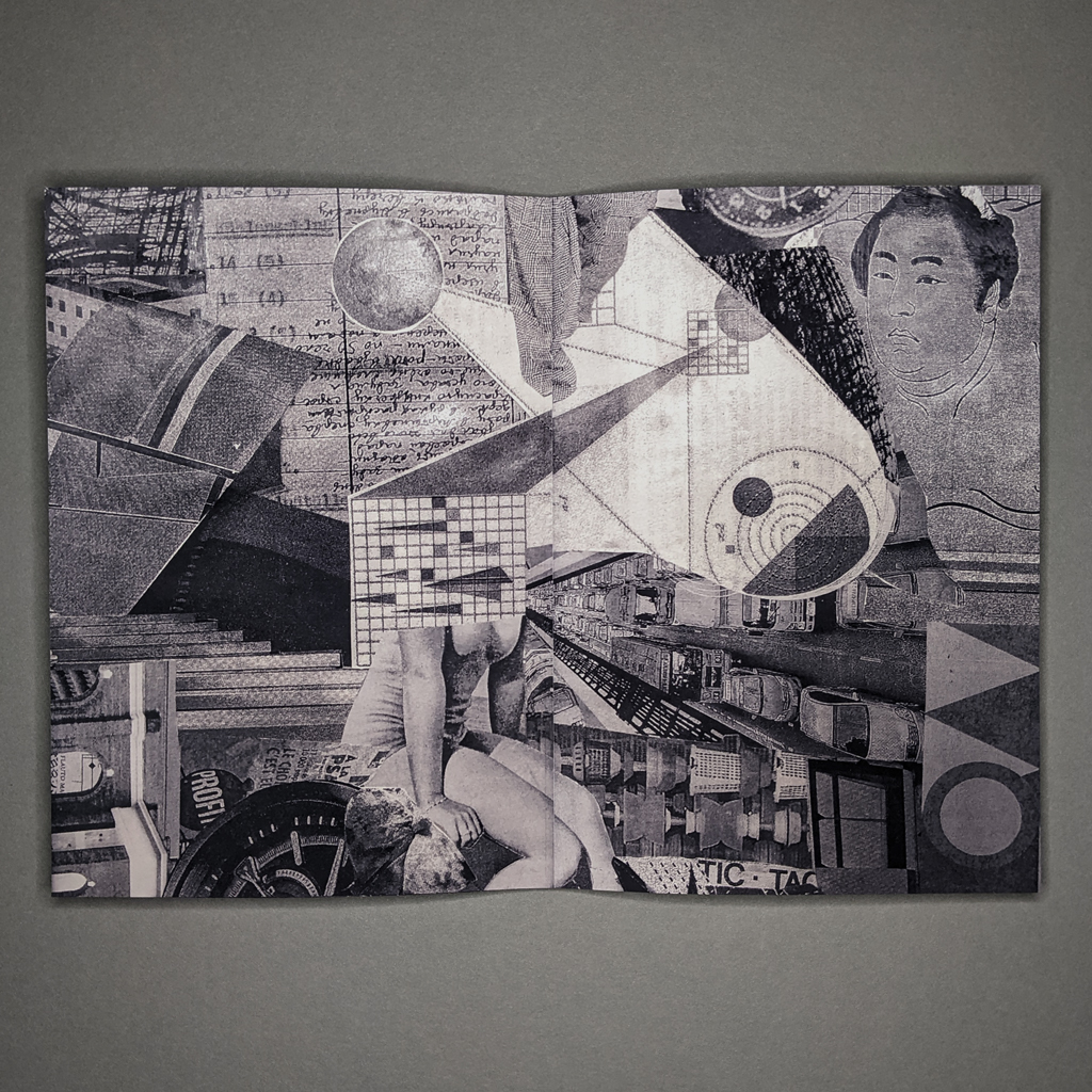 A single, ungathered sheet from Senza Titolo. Images continue across the folded gutter.