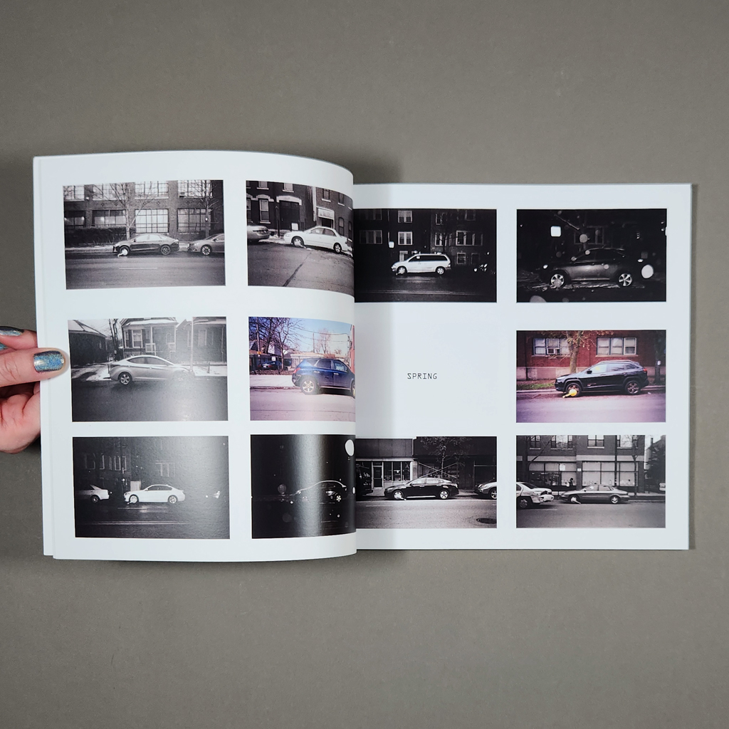 One More Day, inside spread: "Boot Season." Similar photos of booted, ticketed cars arranged in a grid.